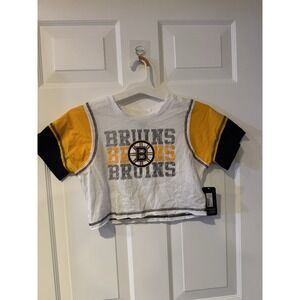 BOSTON BRUINS NHL Girl's XL Crop Tee Top
